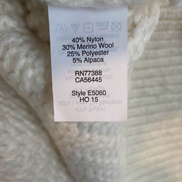 Madewell Side Tie Sweater Vest Cream Turtleneck Cable Knit Boxy Pullover XS - Picture 6 of 10